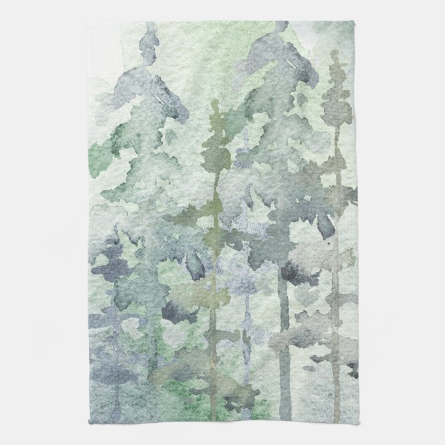 Paño De Cocina Bosque acuarela, naturaleza, silvestre, cocina (Vertical)