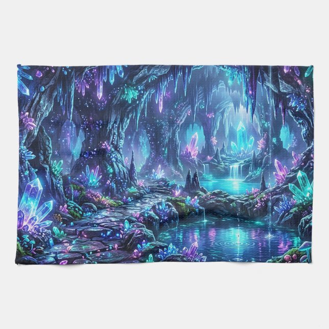 Paño De Cocina Bosque Brillante con Lago (Horizontal)