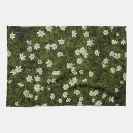 Paño De Cocina Bosque de Anémonas de Madera Suelo, Naturaleza Bot