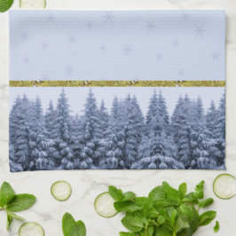 Paño De Cocina Bosque de invierno mágico - personalizado