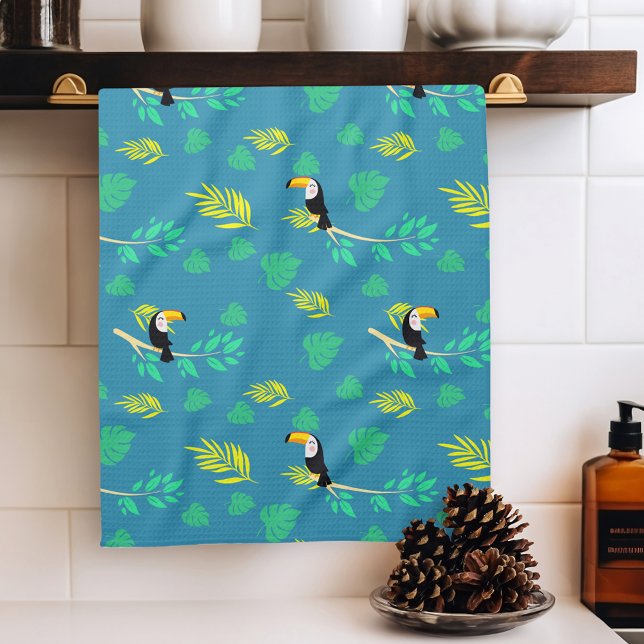 Paño De Cocina Bosque tropical tropical azul y verde (Subido por el creador)