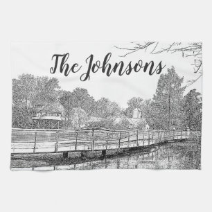 Paño De Cocina Bosquejo hermoso del bosque