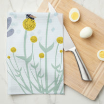 Botánica Abstracta Moderna Amarillo Billy Button