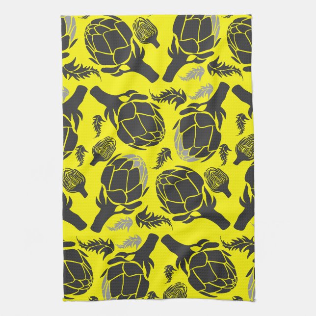 Paño De Cocina Botanical Artichoke Art Home Decor (Vertical)