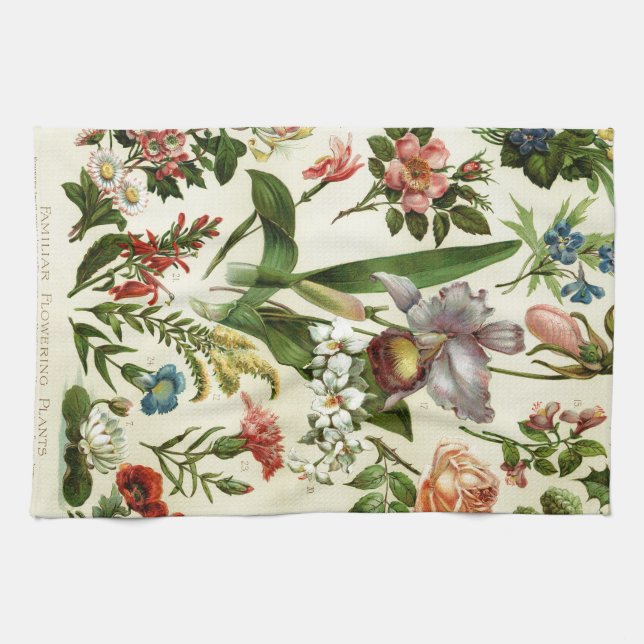 Paño De Cocina Botánicos de flores (Horizontal)