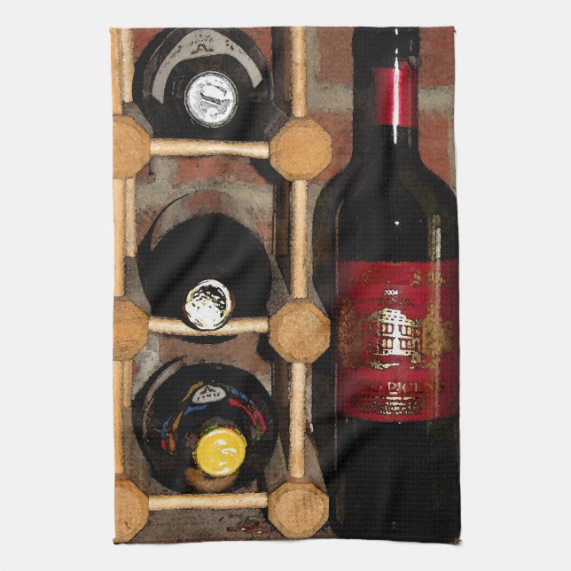 Paño De Cocina Botellas de vino (Vertical)