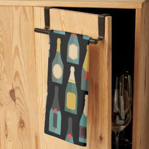 Paño De Cocina Botellas de vino negras