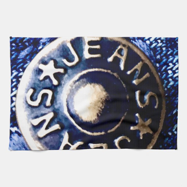 Paño De Cocina botón de Jean (Horizontal)