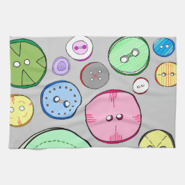 Paño De Cocina Botones Pastel