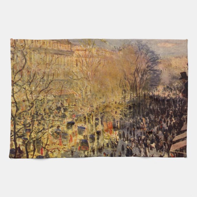 Paño De Cocina Boulevard des Capucines por Claude Monet, Bella Ar (Horizontal)