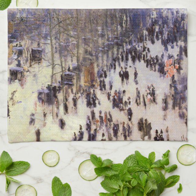 Paño De Cocina Boulevard des Capucines por Claude Monet, Bella Ar (Doblado)