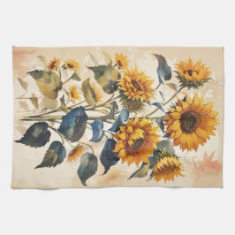 Paño De Cocina Bouquet de girasoles amarillos