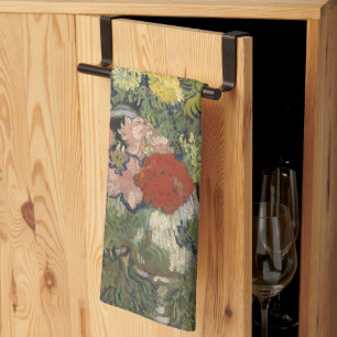 Paño De Cocina Bouquet Floral Impresionista Antiguo Van Gogh