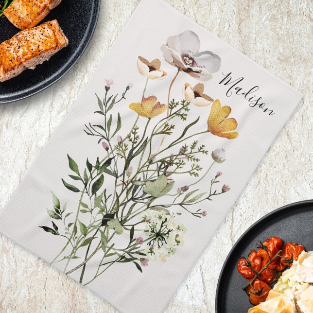 Paño De Cocina Bouquet Monogram Dried Wildflower (In situ Kitchen table)