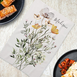 Paño De Cocina Bouquet Monogram Dried Wildflower
