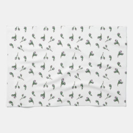 Paño De Cocina Bourgeons de fleurs rose, motif à l'aquarelle