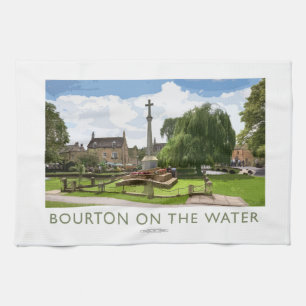 Paño De Cocina Bourton en el poster del ferrocarril del agua