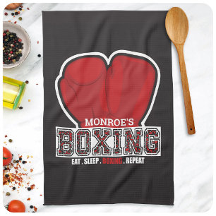 Paño De Cocina Boxer de boxeo personalizado con nombre Guante de 