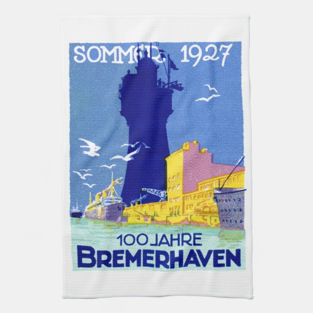 Paño De Cocina Bremerhaven Alemania 1927 (Vertical)