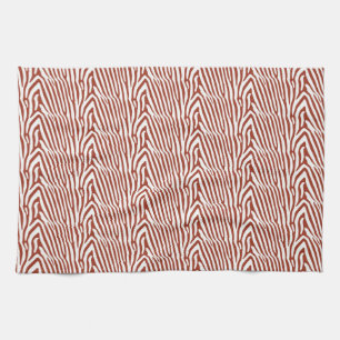 PAÑO DE COCINA BRICK RED ZEBRA STRIPS