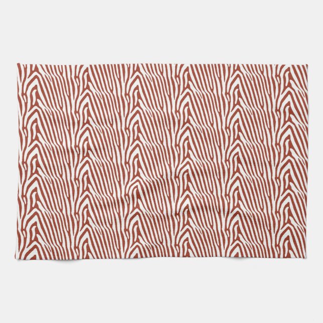 PAÑO DE COCINA BRICK RED ZEBRA STRIPS (Horizontal)