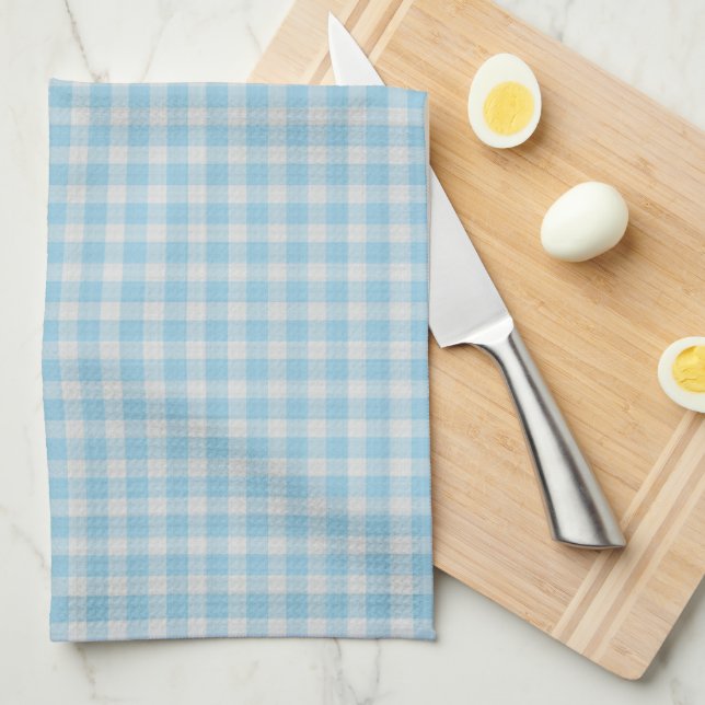 Paño De Cocina Bright Cornflower Blue Gingham Check (Doblado Cuarto)
