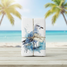 Paño De Cocina Brisa Oceánica: Gaviota Acuarela
