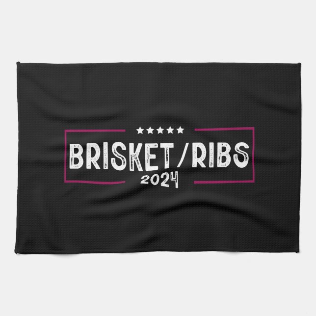 Paño De Cocina Brisket Ribs 2024 BBBQ Elecciones políticas (Horizontal)