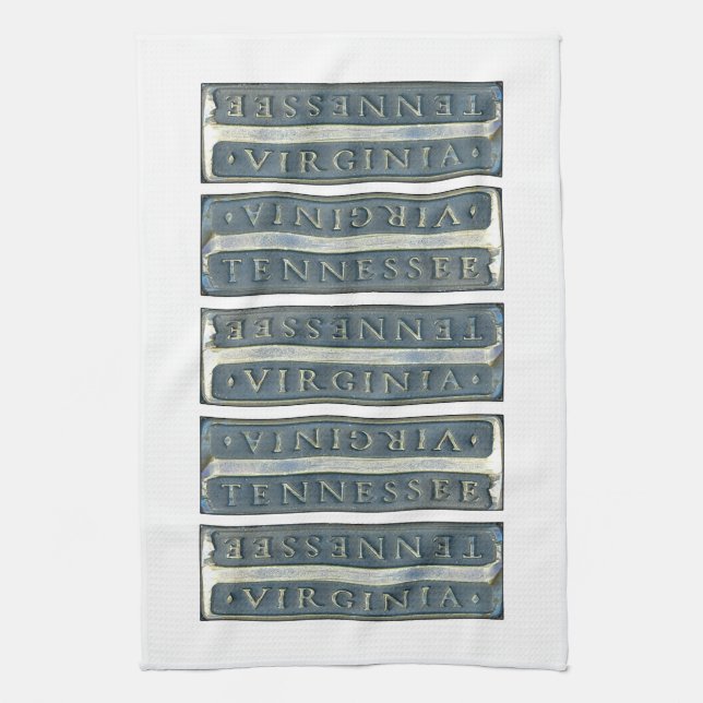 Paño De Cocina Bristol Virginia Tennessee Marker white (Vertical)