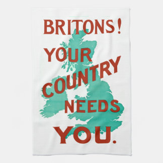 Paño De Cocina ¡Británicos! Tu país te necesita
