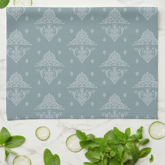 Paño De Cocina Brocade en verde (Doblado)