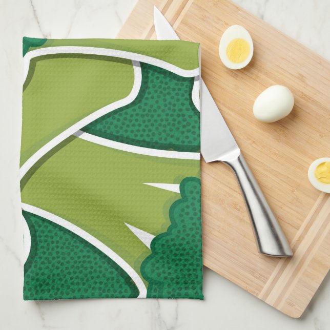 Paño De Cocina Broccoli funky (Doblado Cuarto)
