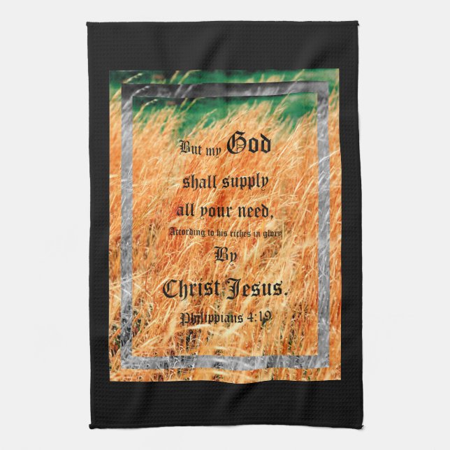 Paño De Cocina Broom Sage Resumen Philippians 4vs19 (Vertical)