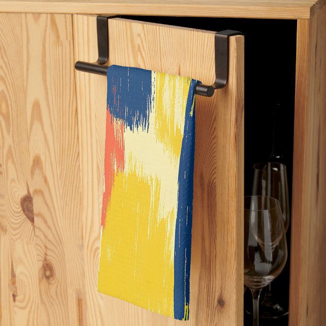 Paño De Cocina Brotes de brotes de Crayón y Mariposa (Pliegue de tercios)