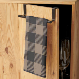 Paño De Cocina Brown Black Gingham Buffalo Plaid Farmhouse