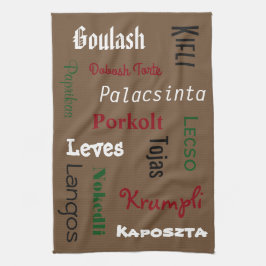 Paño De Cocina Brown de alimentos húngaros