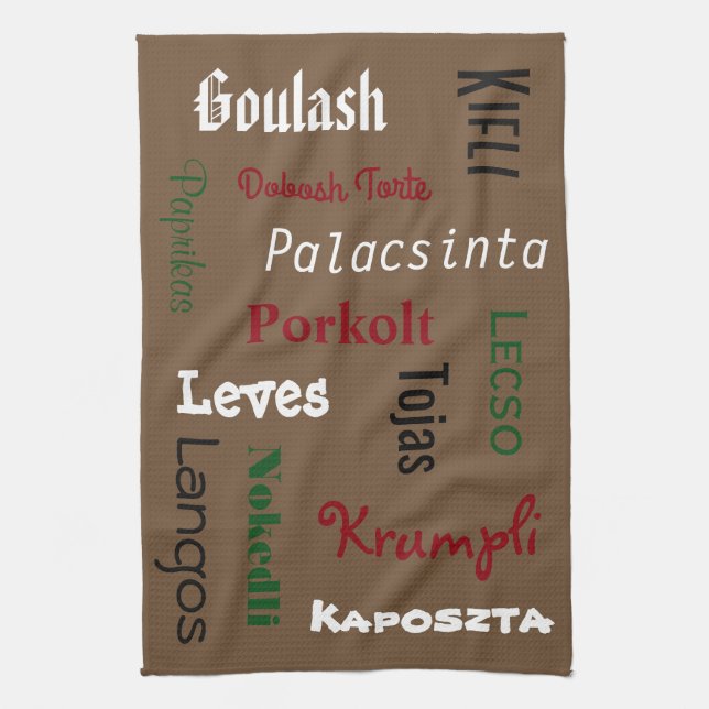 Paño De Cocina Brown de alimentos húngaros (Vertical)