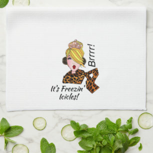 Paño De Cocina "Brrrr - ¡Son bicicletas congeladas!"