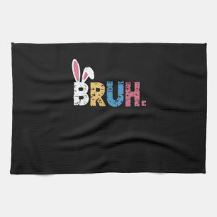 Paño De Cocina Bruh Easter Bunny Cute Meme Para Niños _3