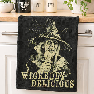Paño De Cocina Bruja Deliciosamente Malvada Halloween Espeluznant
