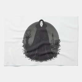 Paño De Cocina Bruja gótica salem a medianoche