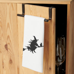 Paño De Cocina Bruja Volando En Su Baño