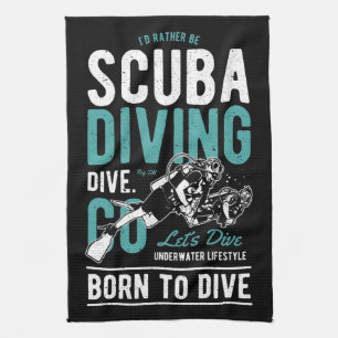 Paño De Cocina Buceo Scuba Nacido Para Bucear   Deportes
