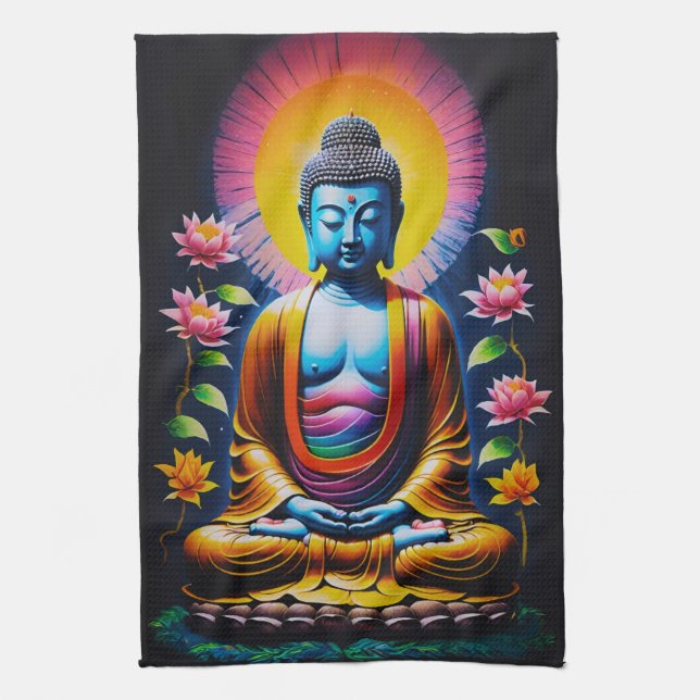 Paño De Cocina Buddha - Blooming Mindfulness (Vertical)