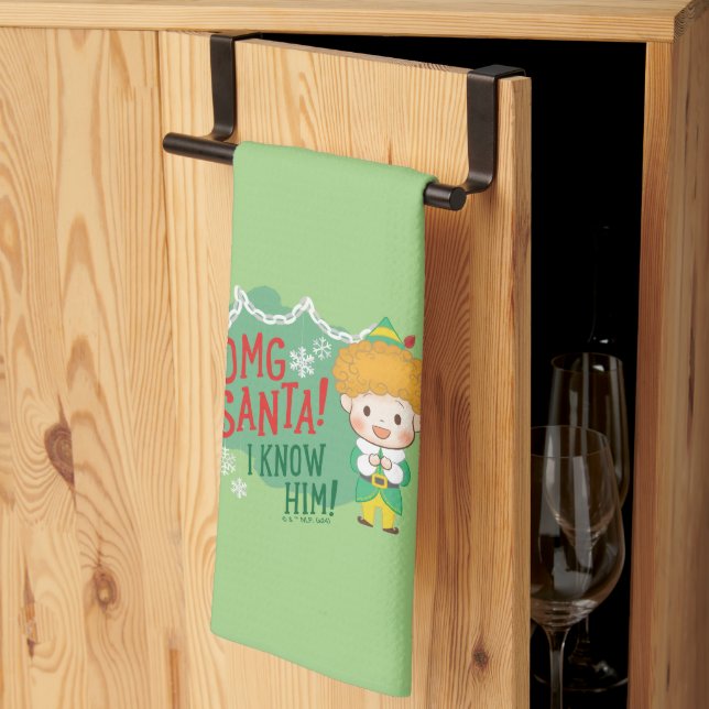 Paño De Cocina ¡Buddy el Elf Dios mío Santa! ¡Lo Conozco! (Pliegue de tercios)