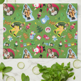 Paño De Cocina Buddy the Elf and Navidades Icons Pattern