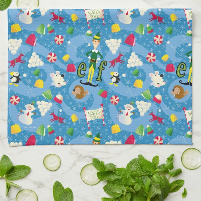 Paño De Cocina Buddy the Elf Personalizado Pattern (Doblado)