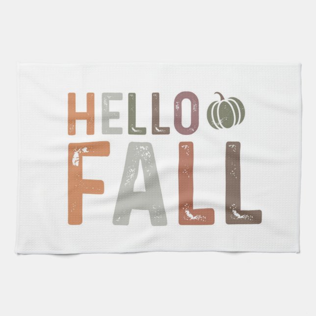 Paño De Cocina Bueno, hola otoño (Horizontal)
