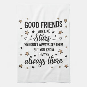 Paño De Cocina Buenos amigos son como estrellas Frase Inspiradora
