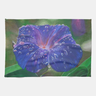 Paño De Cocina Buenos días Pétalos de Gloria (Ipomoea Purpurea) y